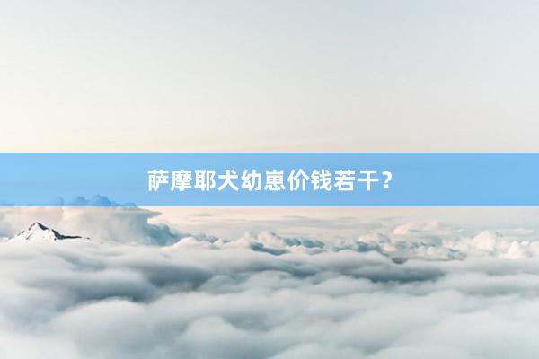 萨摩耶犬幼崽价钱若干？