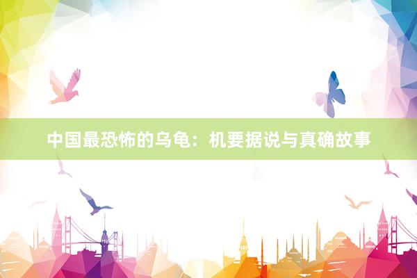 中国最恐怖的乌龟：机要据说与真确故事